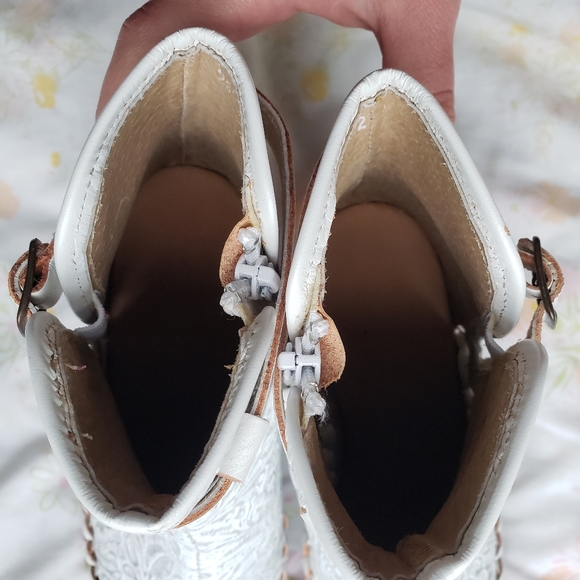 Handmade Mexican Leather Platform Booties - Picture 6 of 12